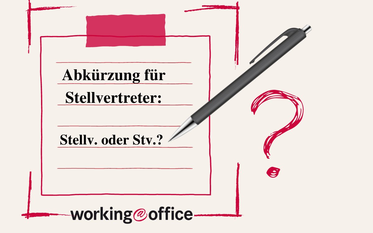 Abkürzung für Stellvertreter: Die Crux mit den Kürzeln