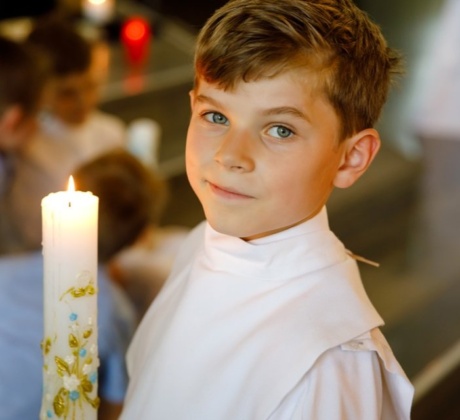 Kommniokind, zur Kommunion gratulieren, Gratulationsschreiben zur Kommunion