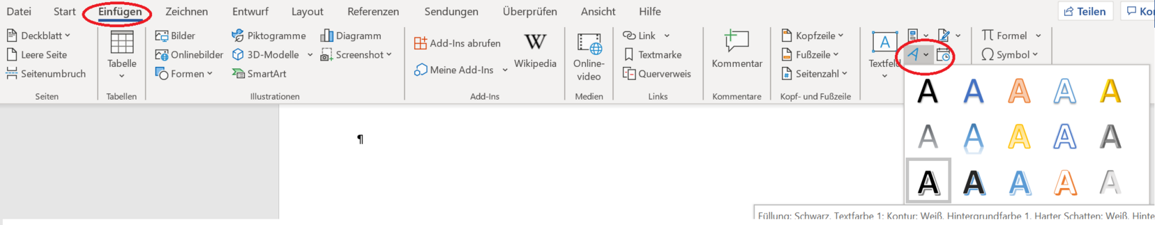 Word Schnecke, Text Schnecke, Text in Schneckenform