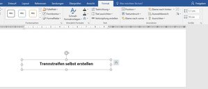 Trennstreifen Einstellungen zum Bedrucken