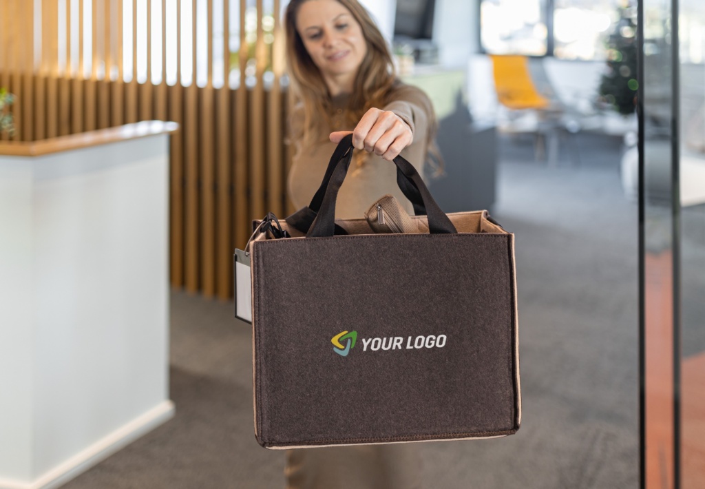Desk Sharing Bags mit Logo
